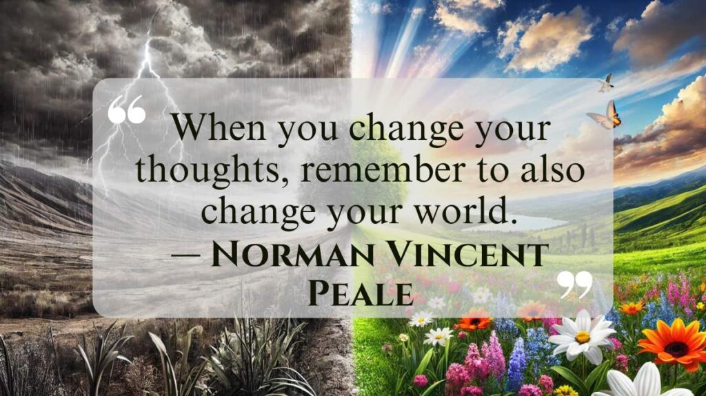 A motivational quotation and illustration from Norman Vincent Peale dated September 27, 2024