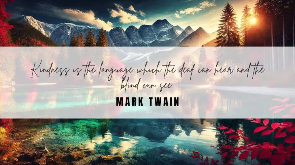 A motivational quotation and illustration from Mark Twain dated September 1, 2024