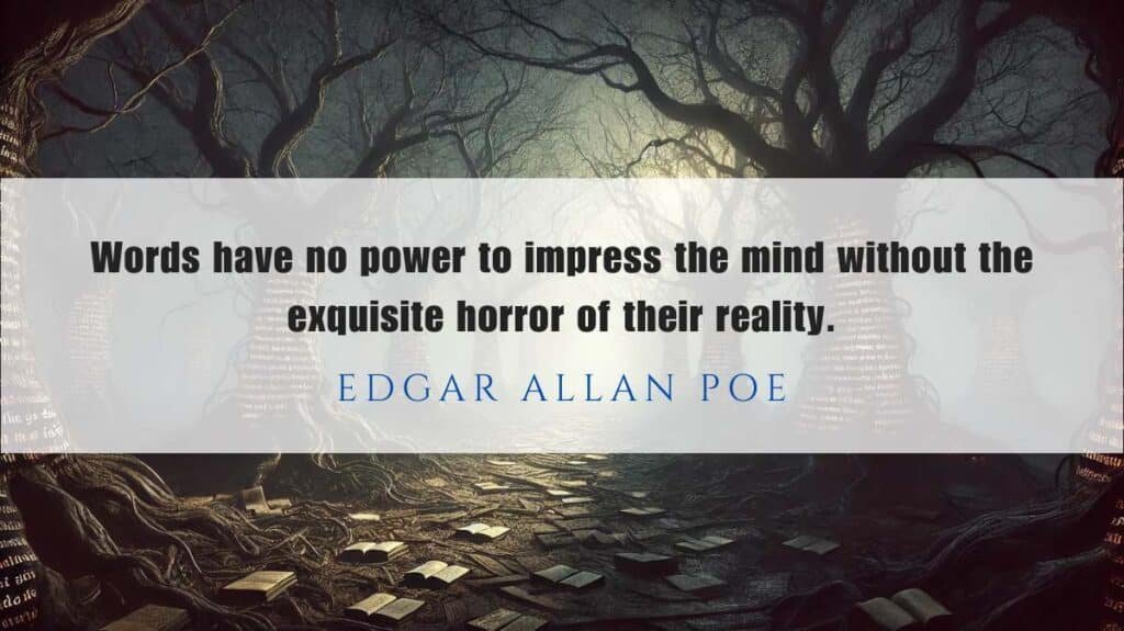 A motivational quotation and illustration from Edgar Allan Poe dated September 4, 2024