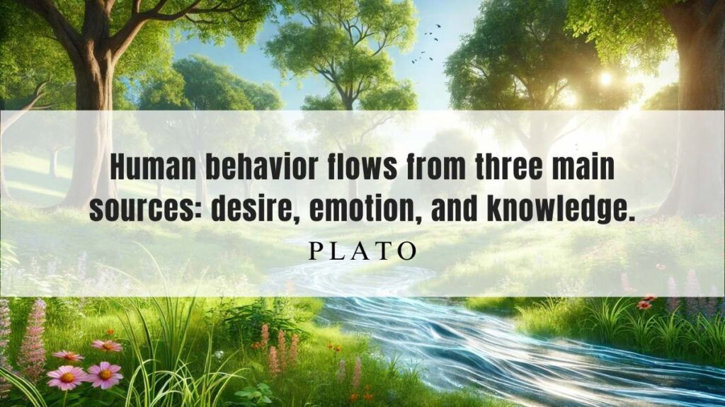 A motivational quotation and illustration from Plato dated September 11, 2024