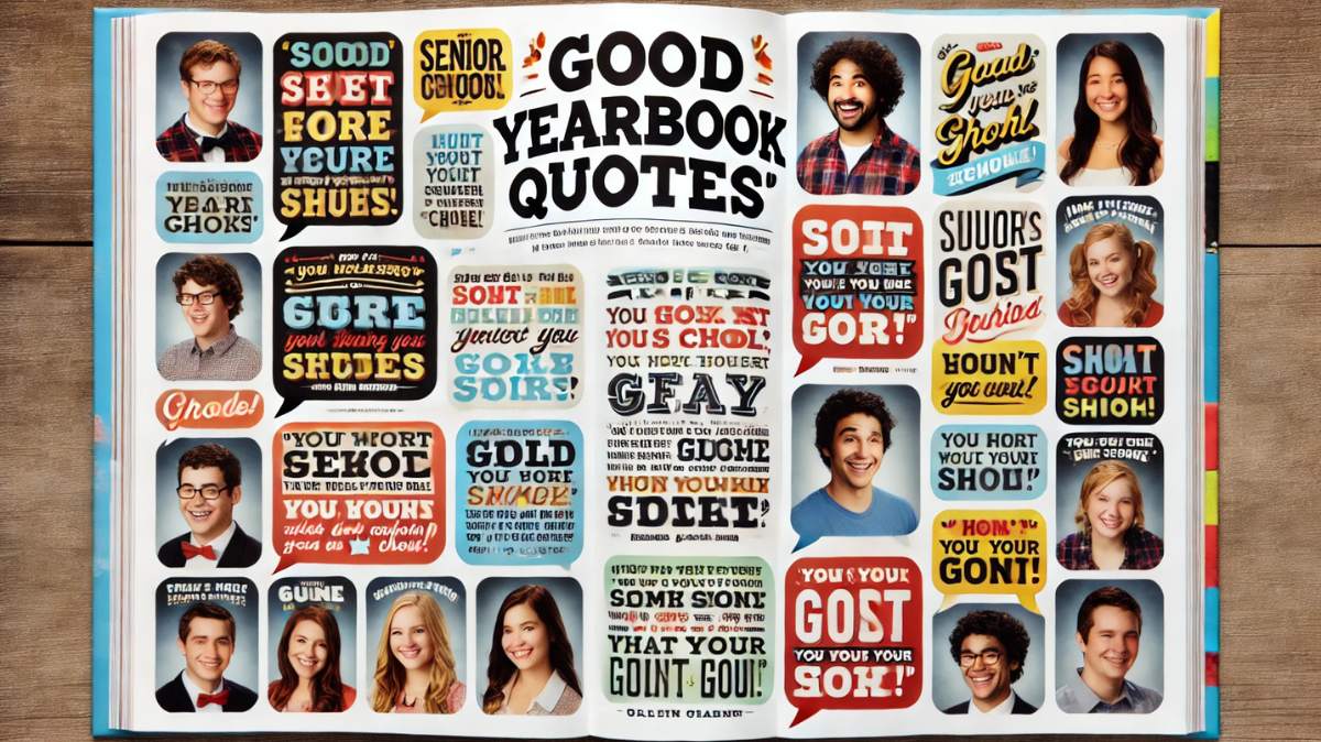 Collection of 75 good yearbook quotes, including funny, inspirational, and thought-provoking sayings for students in 2024.