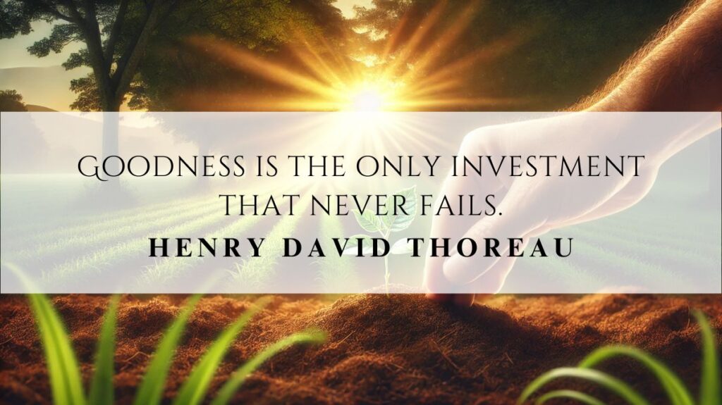 A motivational quotation and illustration from Henry David Thoreau dated October 19, 2024