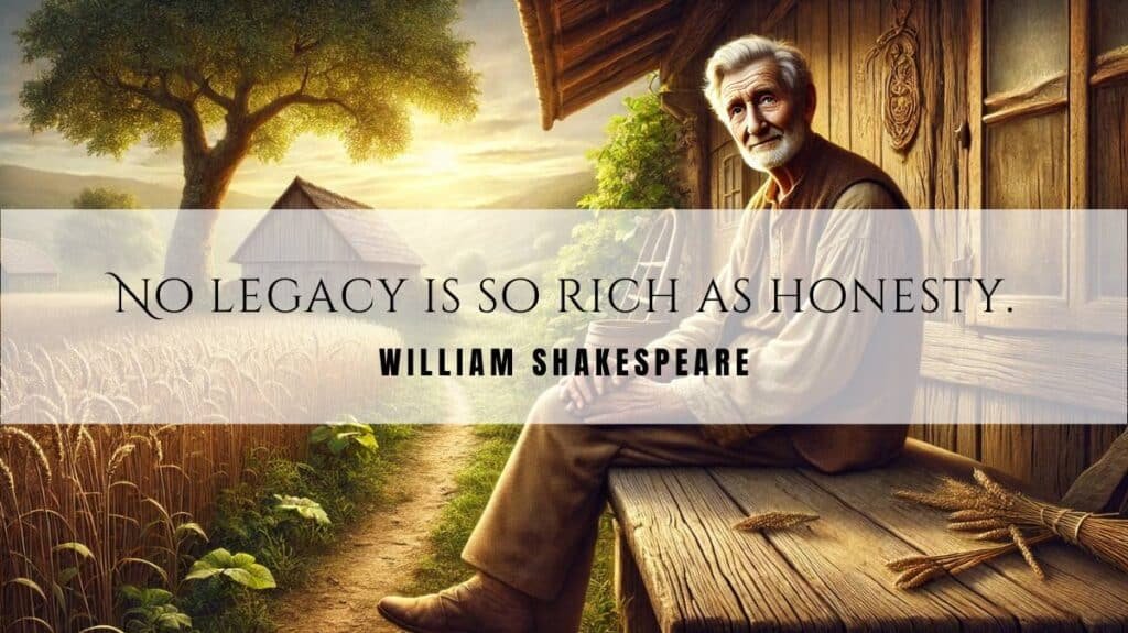 A motivational quotation and illustration from William Shakespeare dated October 29, 2024