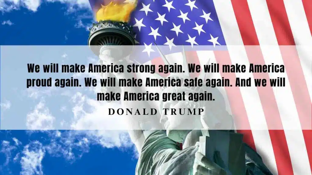 A motivational quotation and illustration from Donald Trump dated November 19, 2024