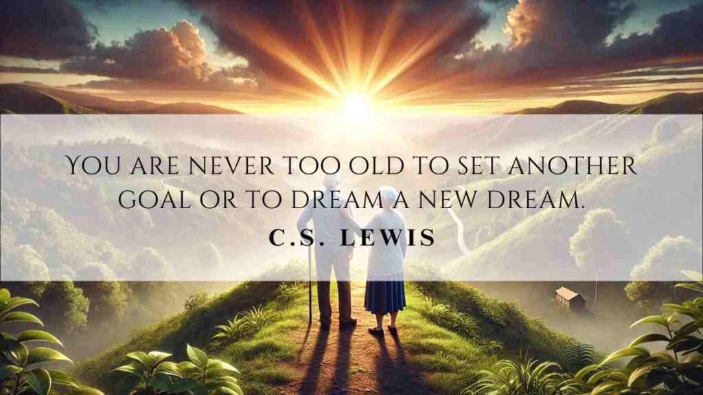 A motivational quotation and illustration from C.S. Lewis dated November 26, 2024