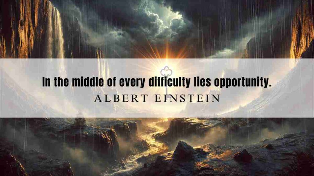 A motivational quotation and illustration from Albert Einstein dated November 27, 2024