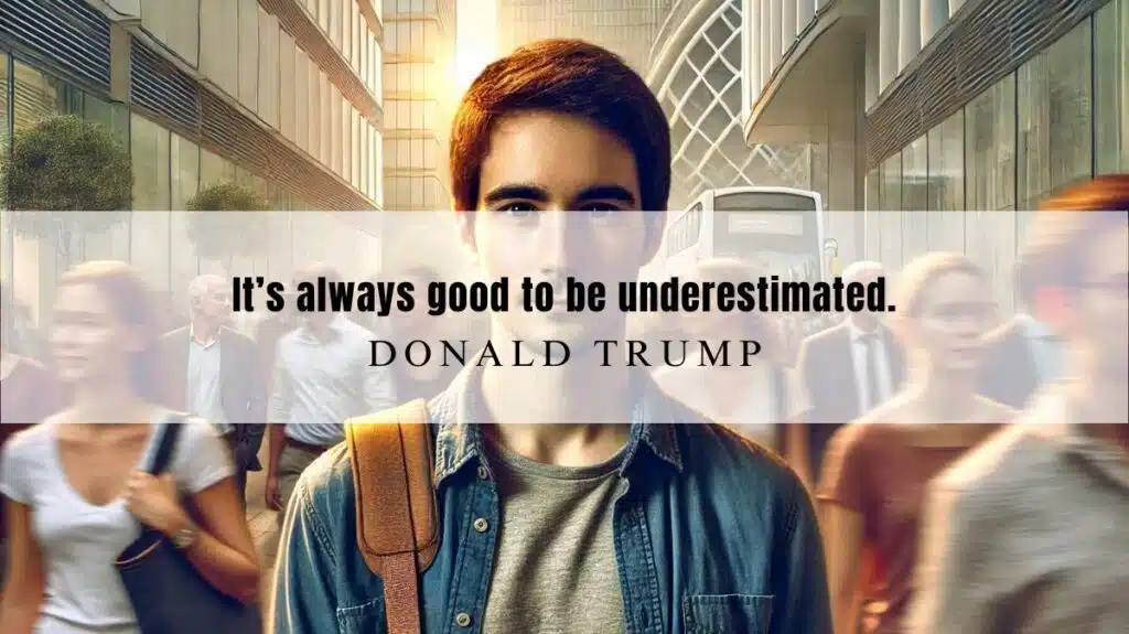 A motivational quotation and illustration from Donald Trump dated November 5, 2024