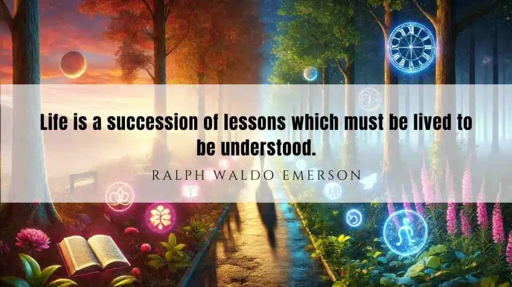 A motivational quote of the Day and illustration from Ralph Waldo Emerson dated December 23, 2024