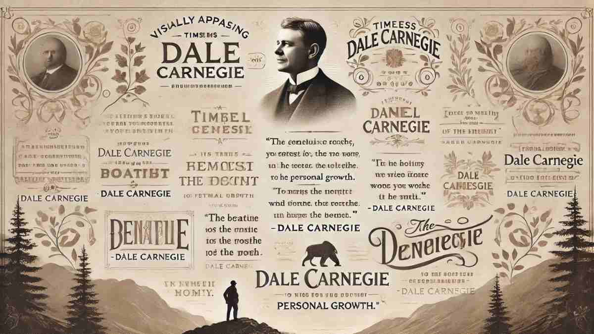 A collection of timeless Dale Carnegie quotes for inspiration and personal growth.