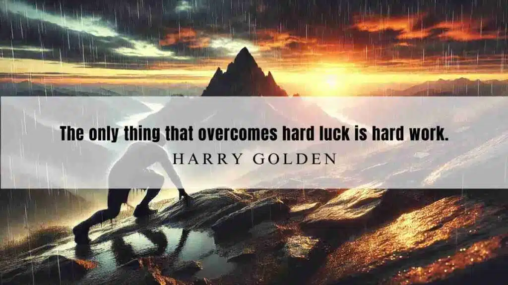 A motivational quote of the Day and illustration from Harry Golden dated January 30th 2025