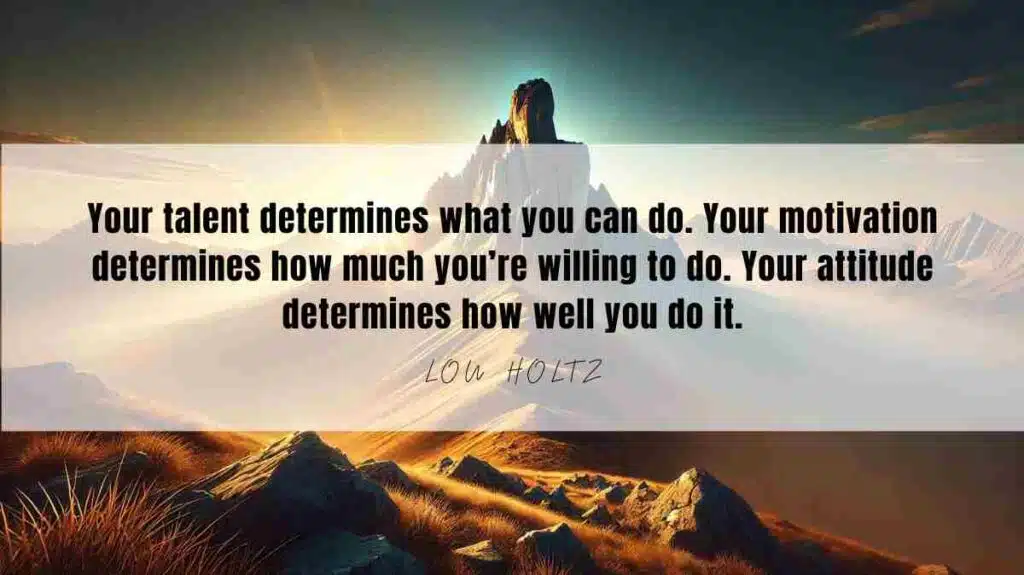 A motivational quote of the Day and illustration from Lou Holtz dated February 12th 2025