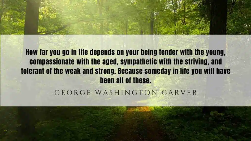 A motivational quote of the Day and illustration from George Washington Carver dated March 9th 2025