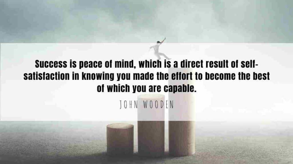 A motivational quote of the Day and illustration from John Wooden dated March 26th 2025