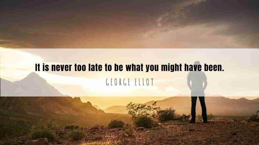 A motivational quote of the Day and illustration from George Eliot dated March 30th 2025