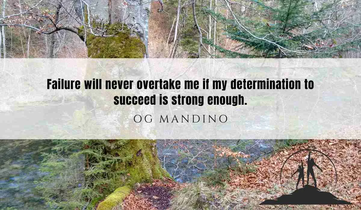 A motivational quotation and illustration from Og Mandino dated April 11th 2025