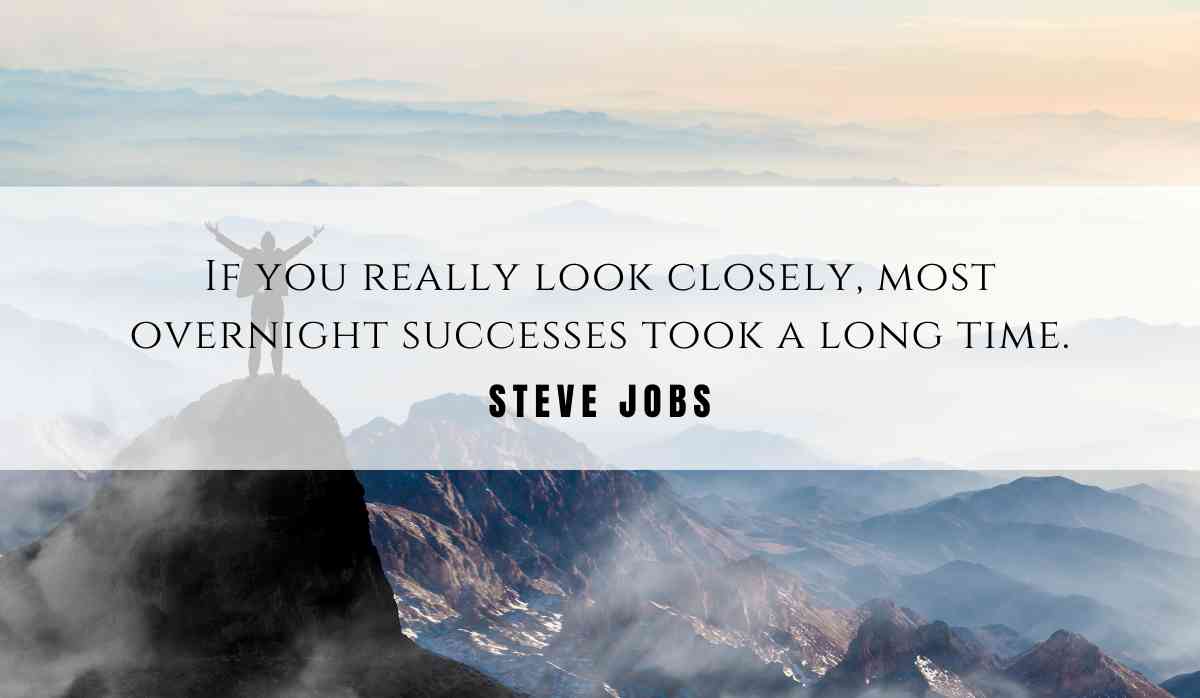A motivational quotation and illustration from Steve Jobs dated May 18th 2025