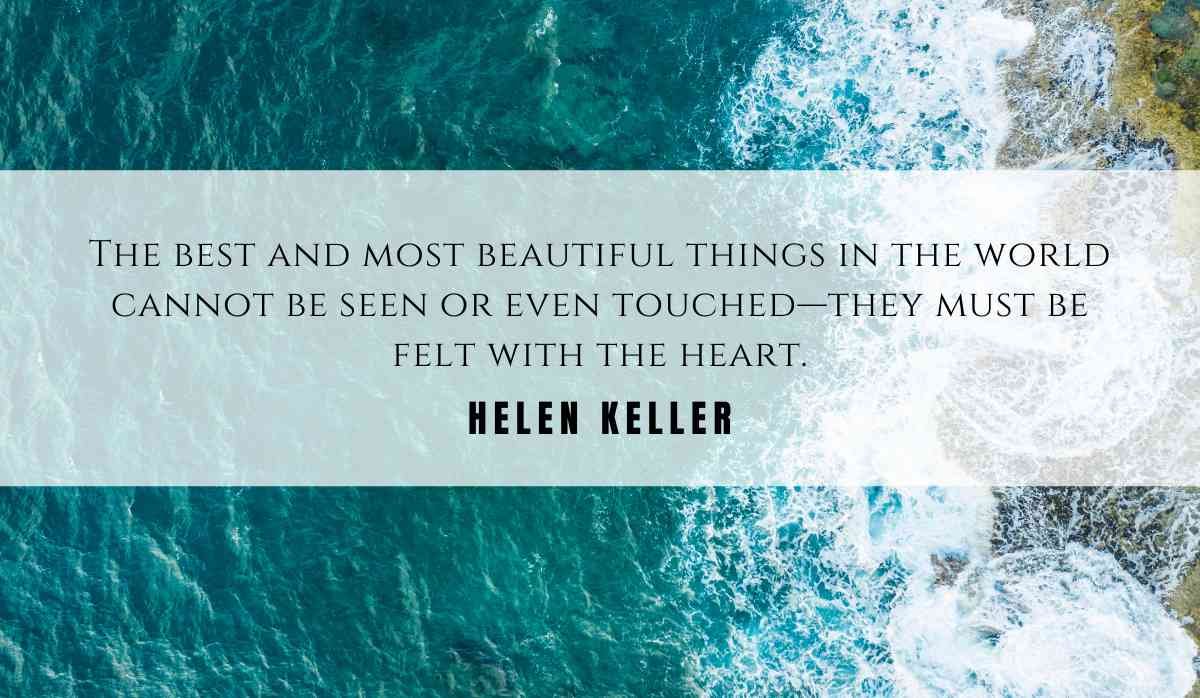 A motivational quotation and illustration from Helen Keller dated June 1st 2025