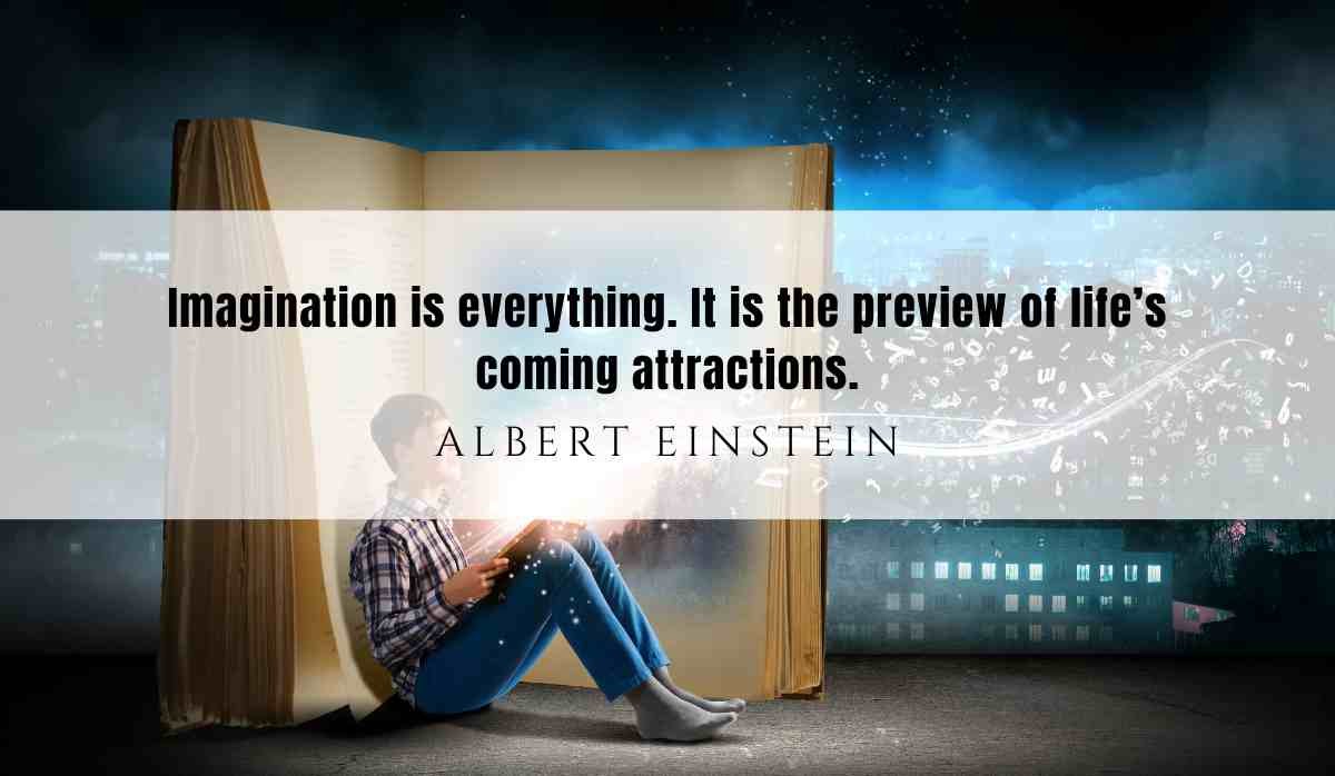 A motivational quote of the day and illustration from Albert Einstein dated July 8th 2025
