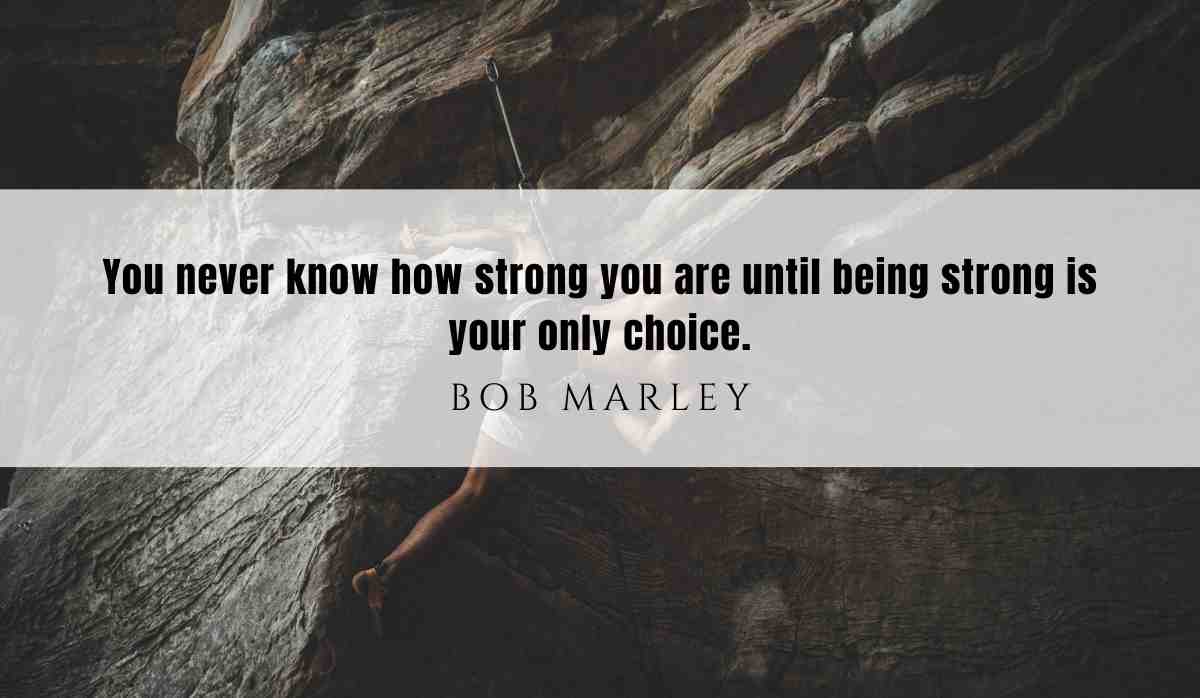A motivational quote of the day and illustration from Bob Marley dated July 18th 2025