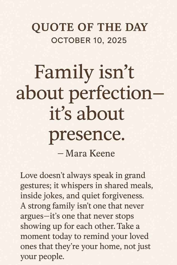 Reflection on Today's Quote from Mara Keene - October 10th 2025