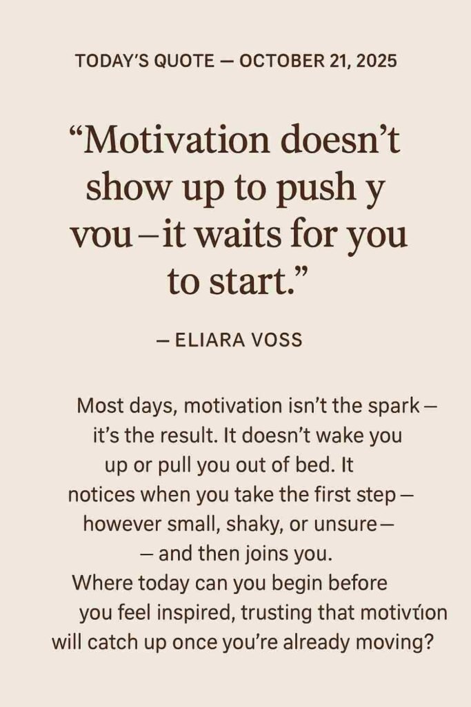 Reflection on Today's Quote from Eliara Voss - October 21st 2025
