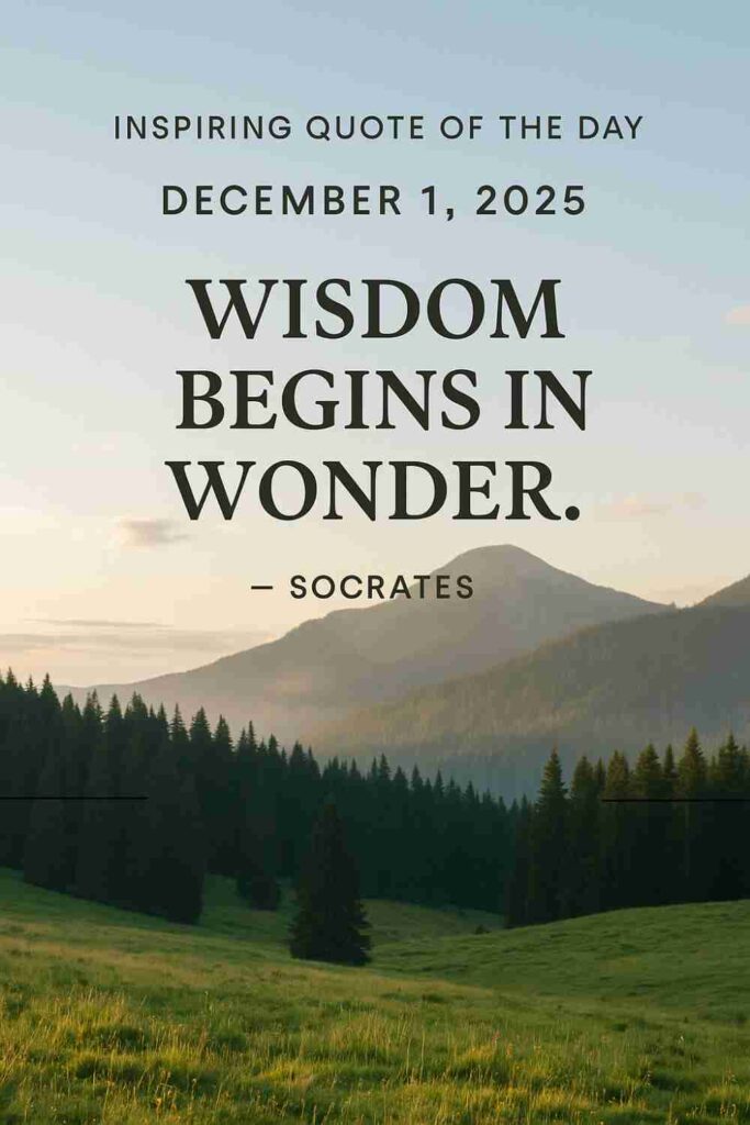 Today's Quote from Socrates - December 1st 2025