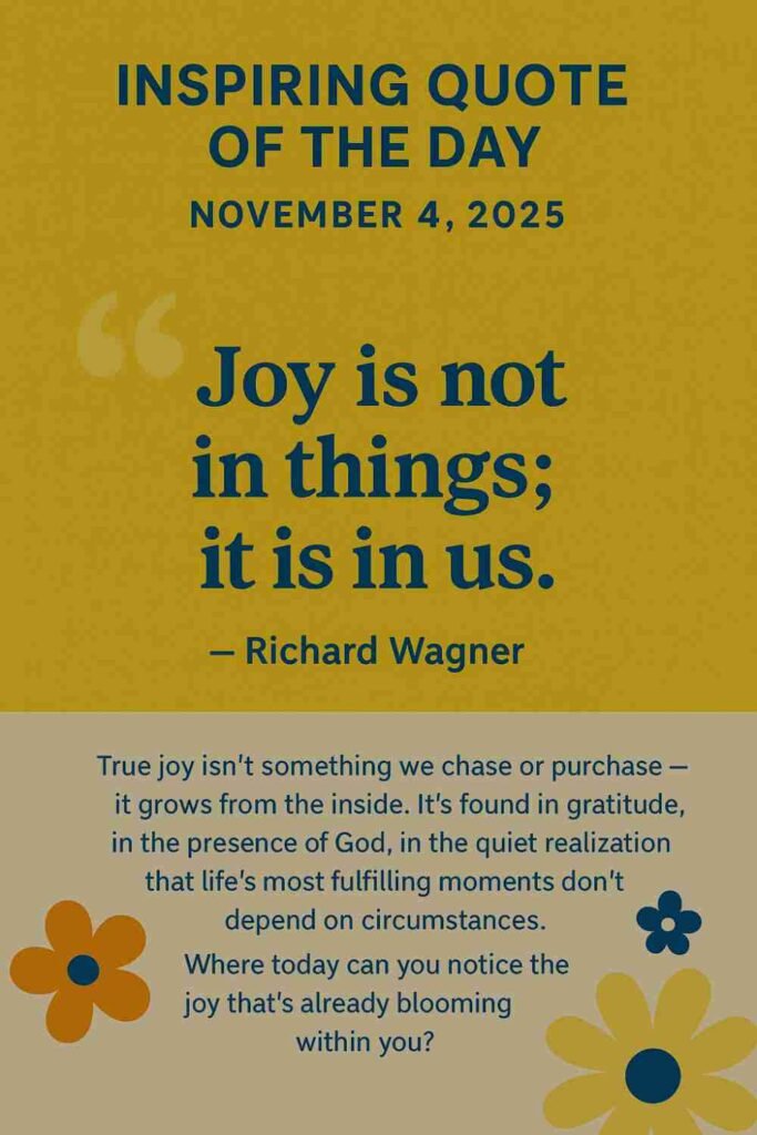 Reflection on Today's Quote from Richard Wagner - November 4th 2025