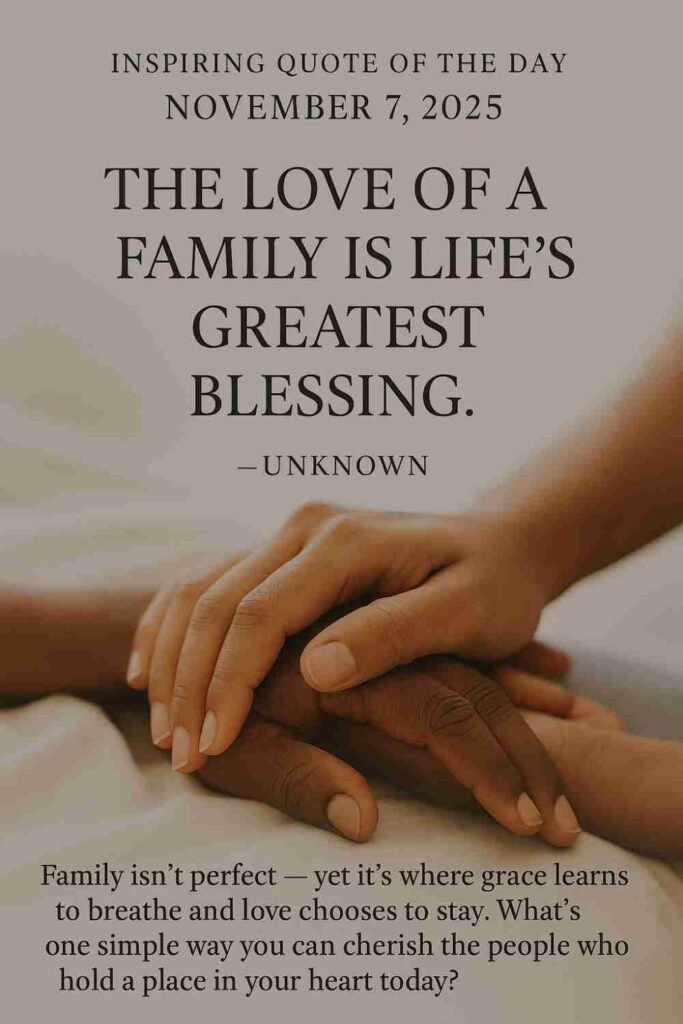 Reflection on Today's Quote from Unknown - November 6th 2025