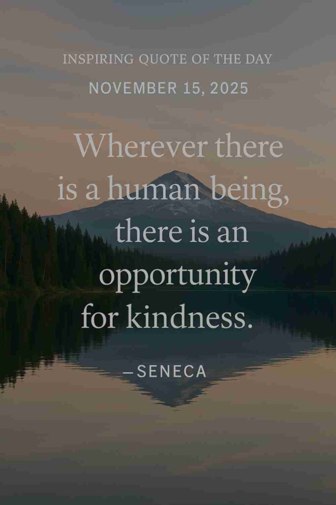 Reflection on Today's Quote from Seneca - November 15th 2025
