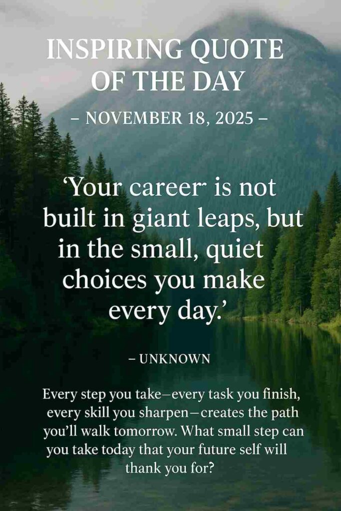 Reflection on Today's Quote from Anonymous - November 18th 2025