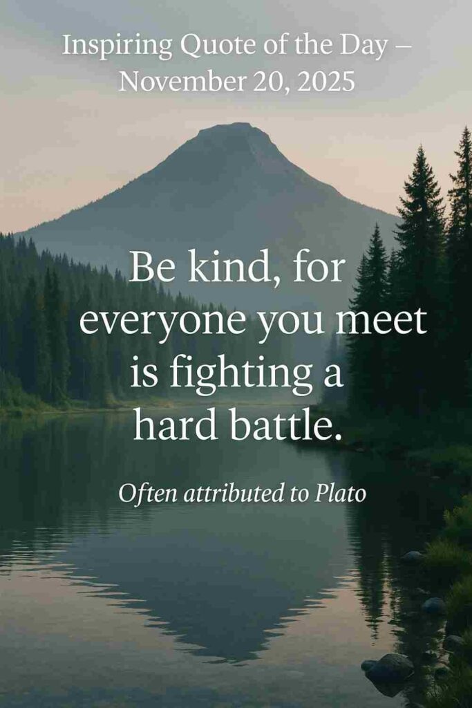 Reflection on Today's Quote from Plato - November 20th 2025
