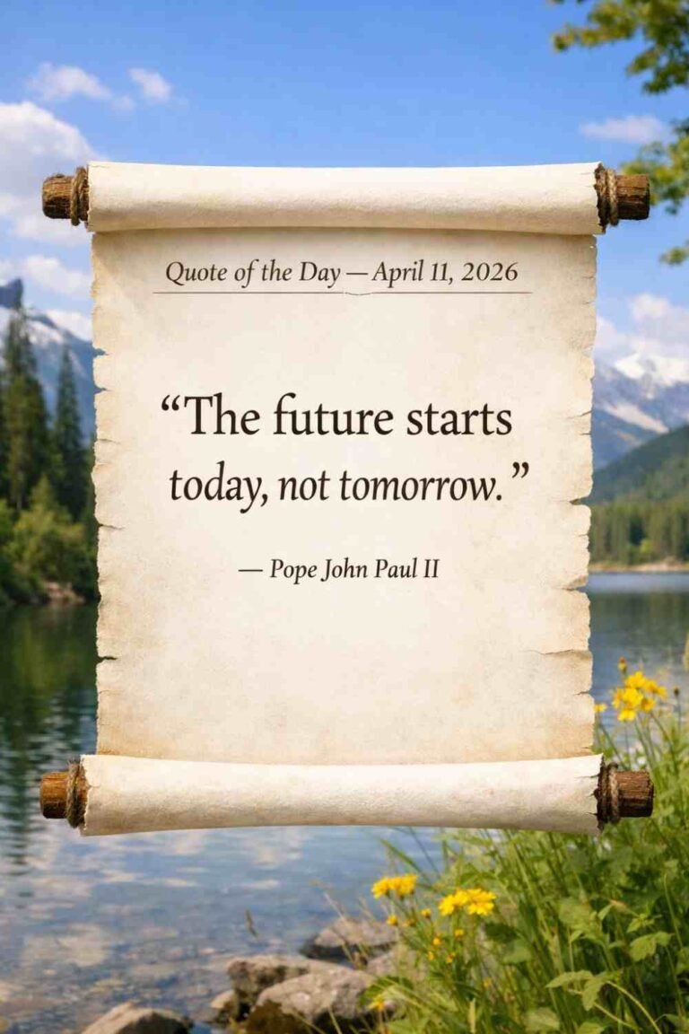 Today's Quote of the Day from Pope John Paul II - April 11th 2026
