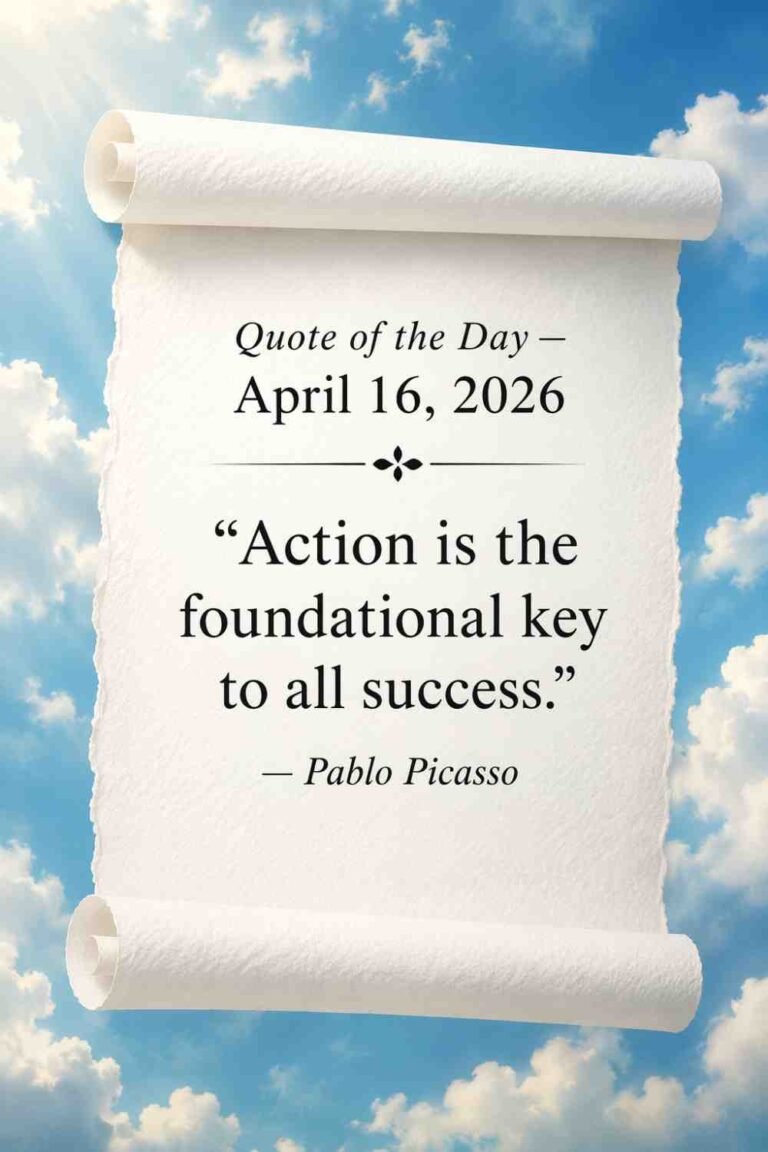 Today's Quote of the Day from Pablo Picasso - April 16th 2026