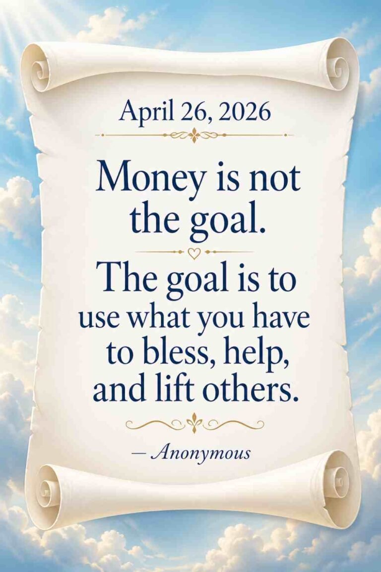 Today's Quote of the Day from Anonymoud - April 26h 2026