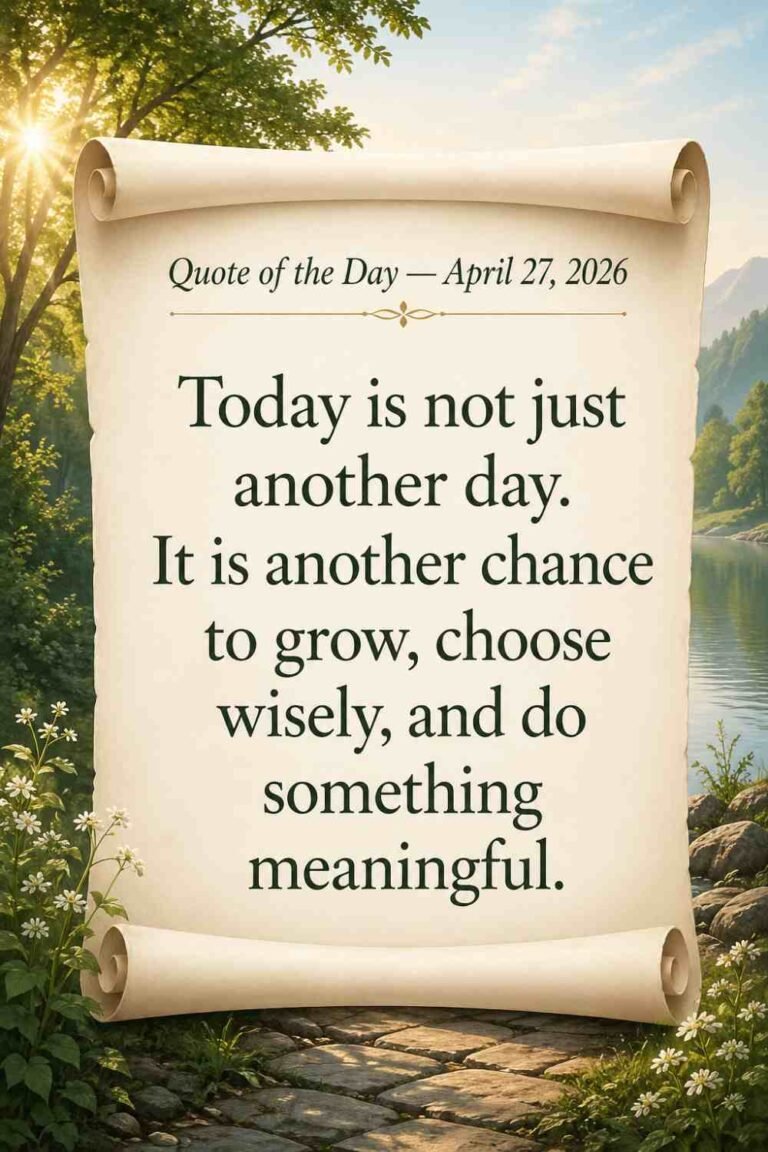 Today's Quote of the Day from Anonymous - April 27th 2026