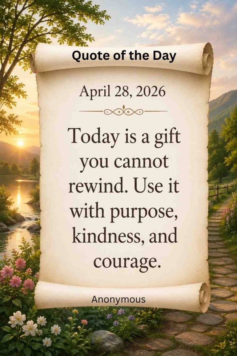 Today's Quote of the Day from Anonymous - April 28th 2026