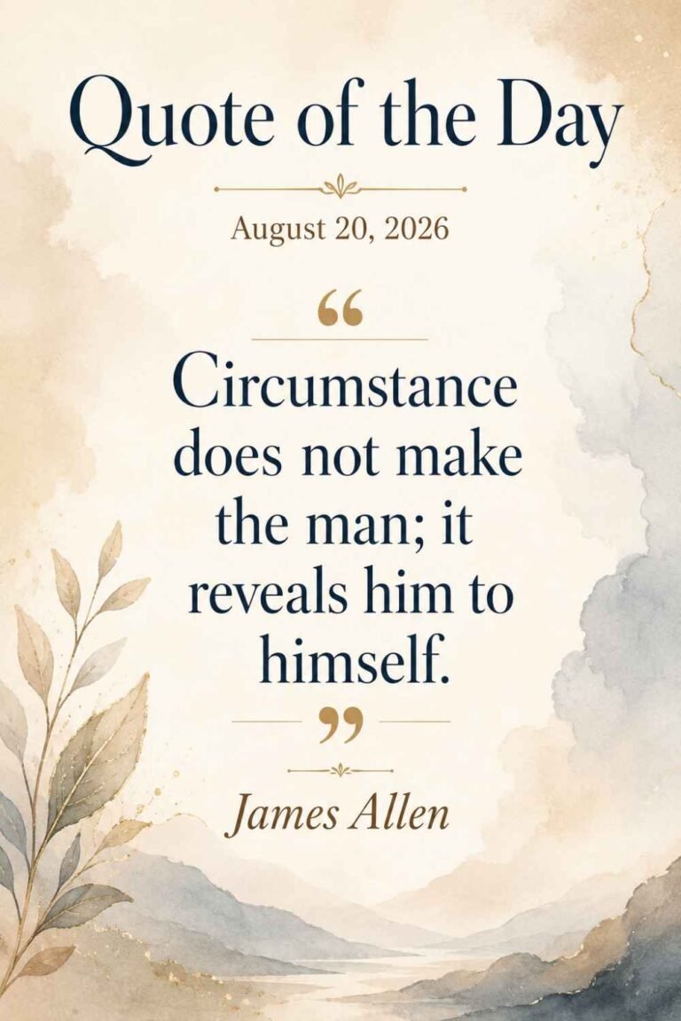 Quote of the Day for August 20, 2026