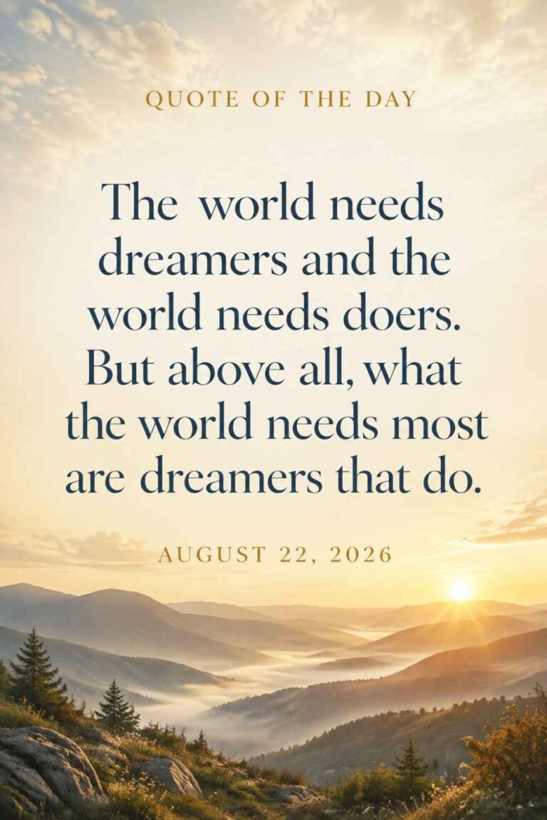 Quote of the Day for August 22, 2026