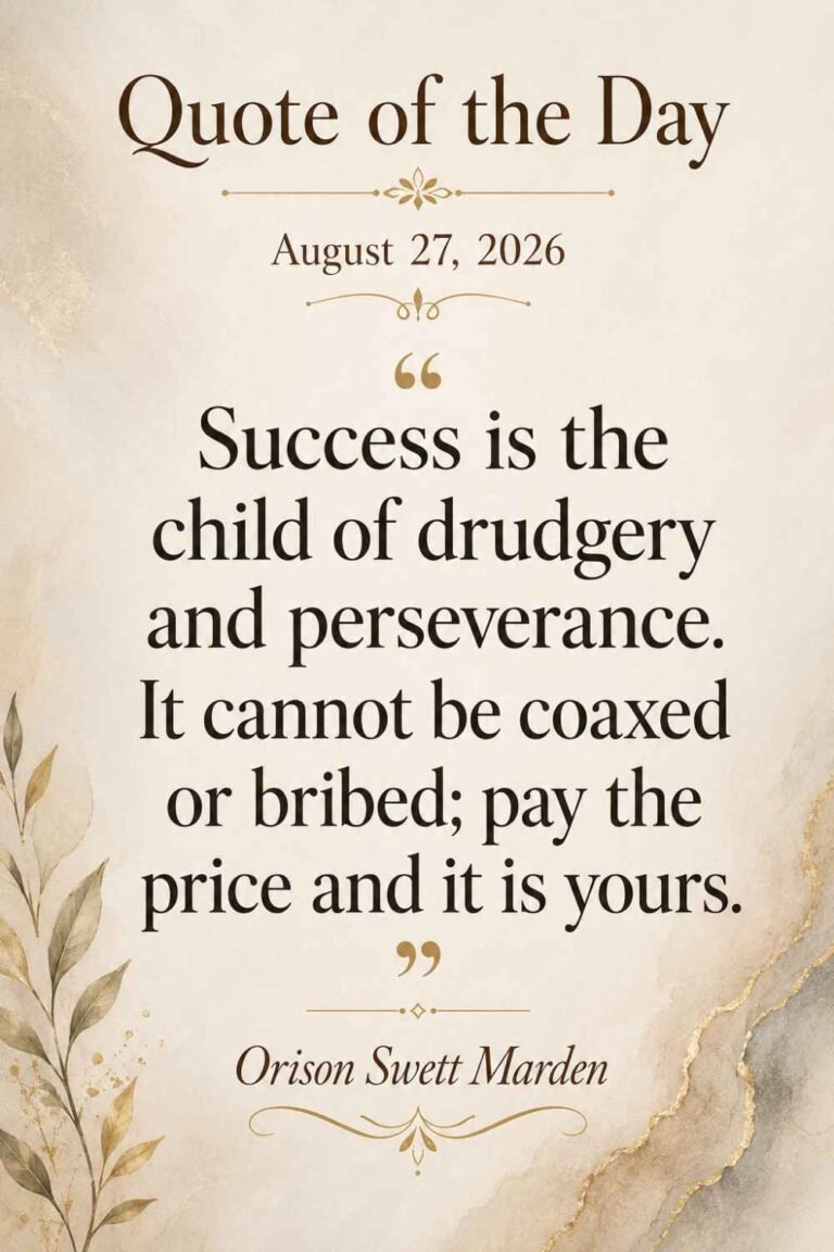 Quote of the Day for August 27, 2026