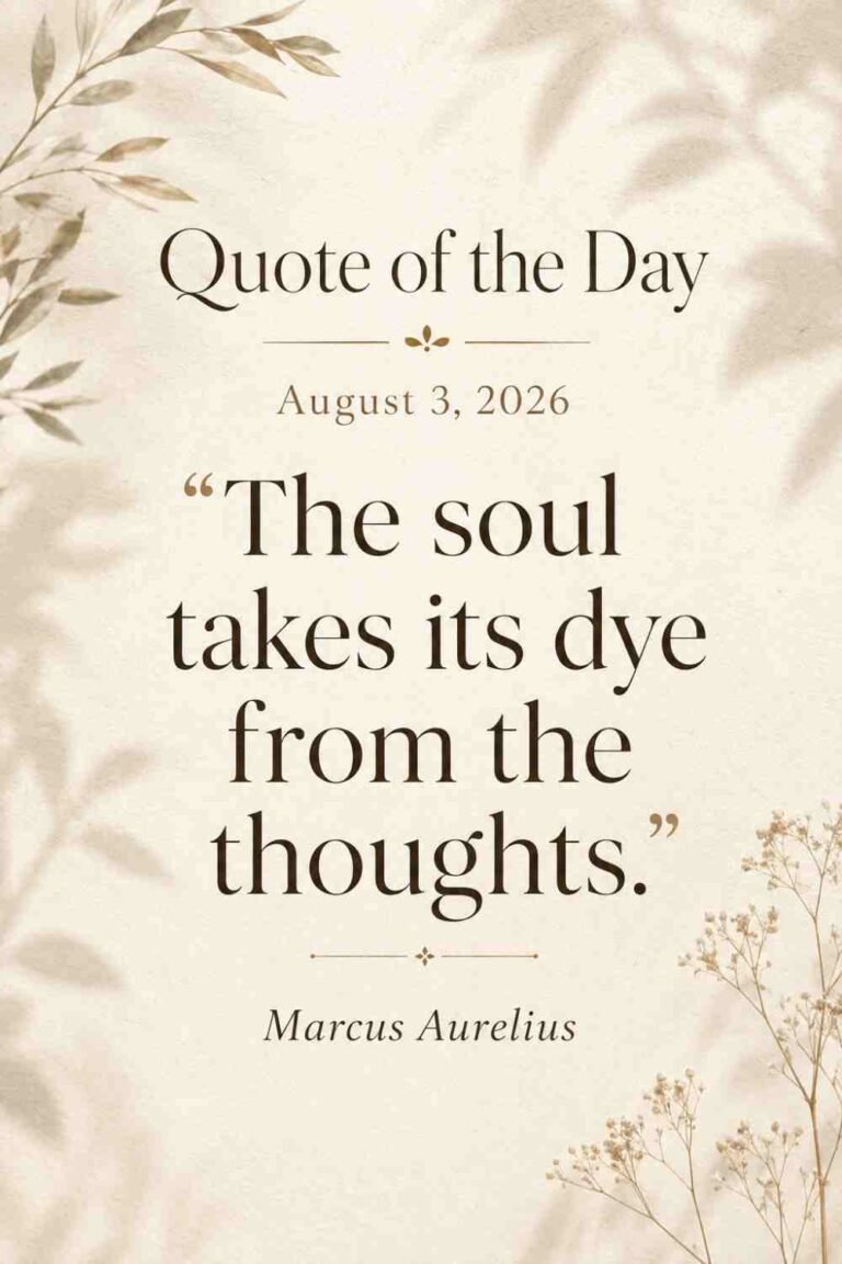 Today's Quote of the Day from Marcus Aurelius - August 3, 2026