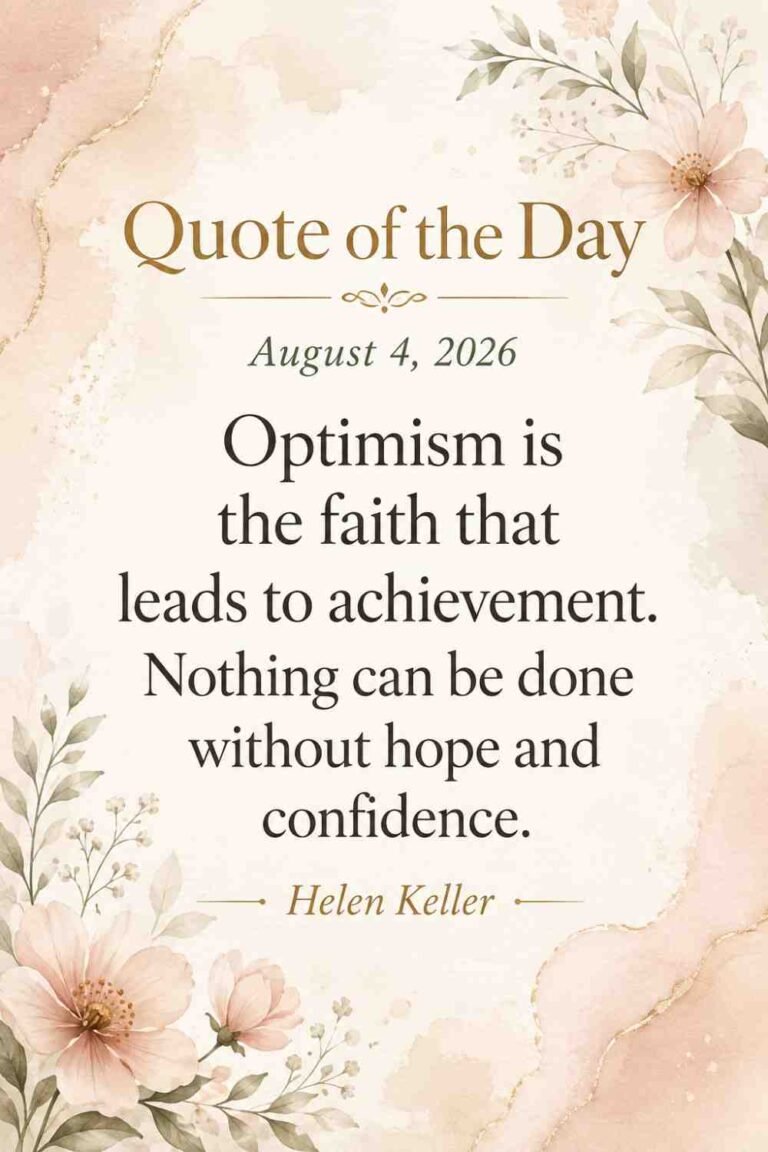 Today's Quote of the Day from Helen Keller - August 4, 2026