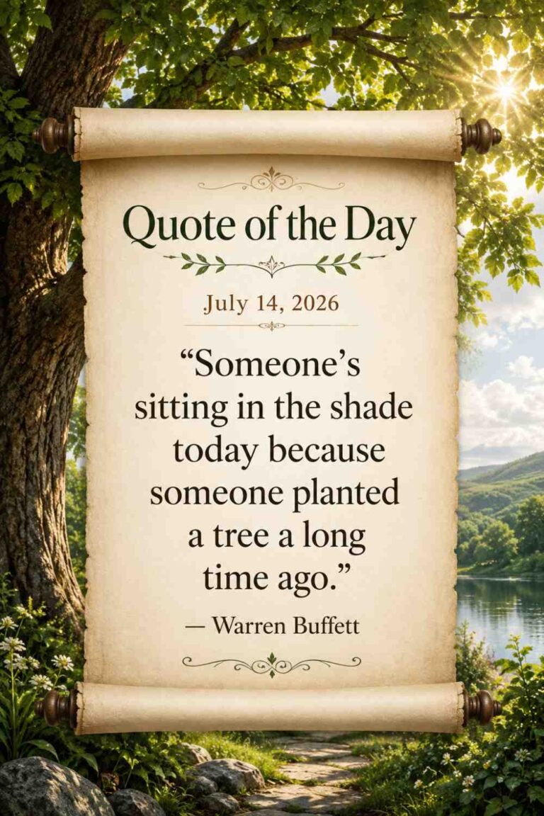 Today's Quote of the Day from Warren Buffet - July 14th 2026