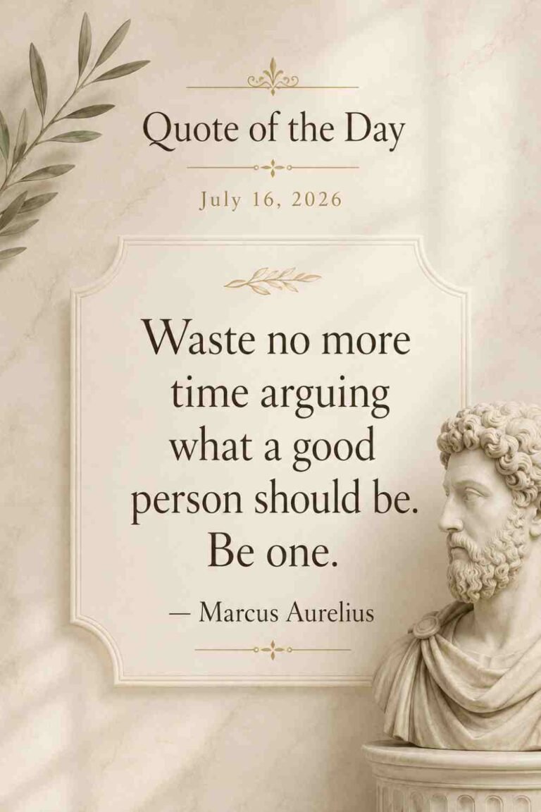 Today's Quote of the Day from Marcus Aurelius - July 16th 2026