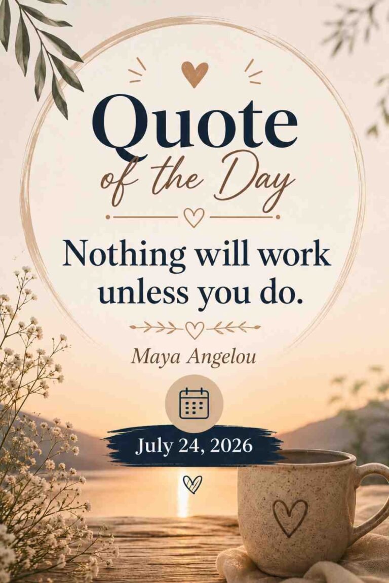 Today's Quote of the Day from Maya Angelou - July 24th 2026
