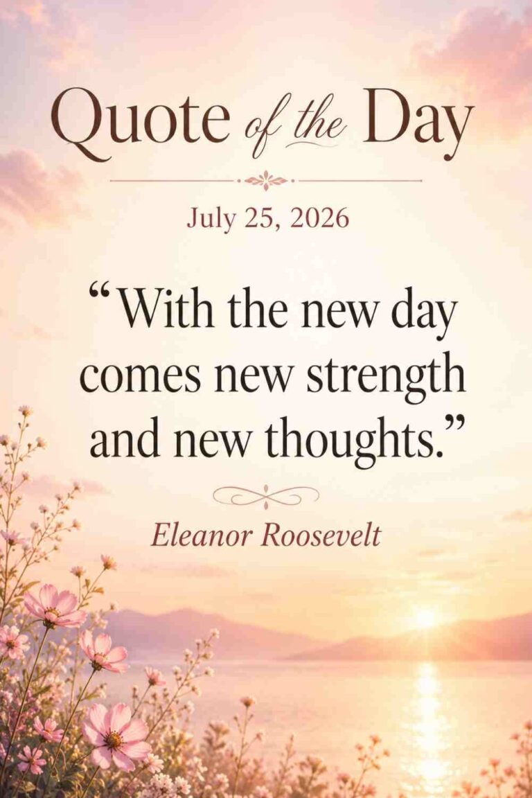 Today's Quote of the Day from Eleanor Roosevelt - July 25th 2026