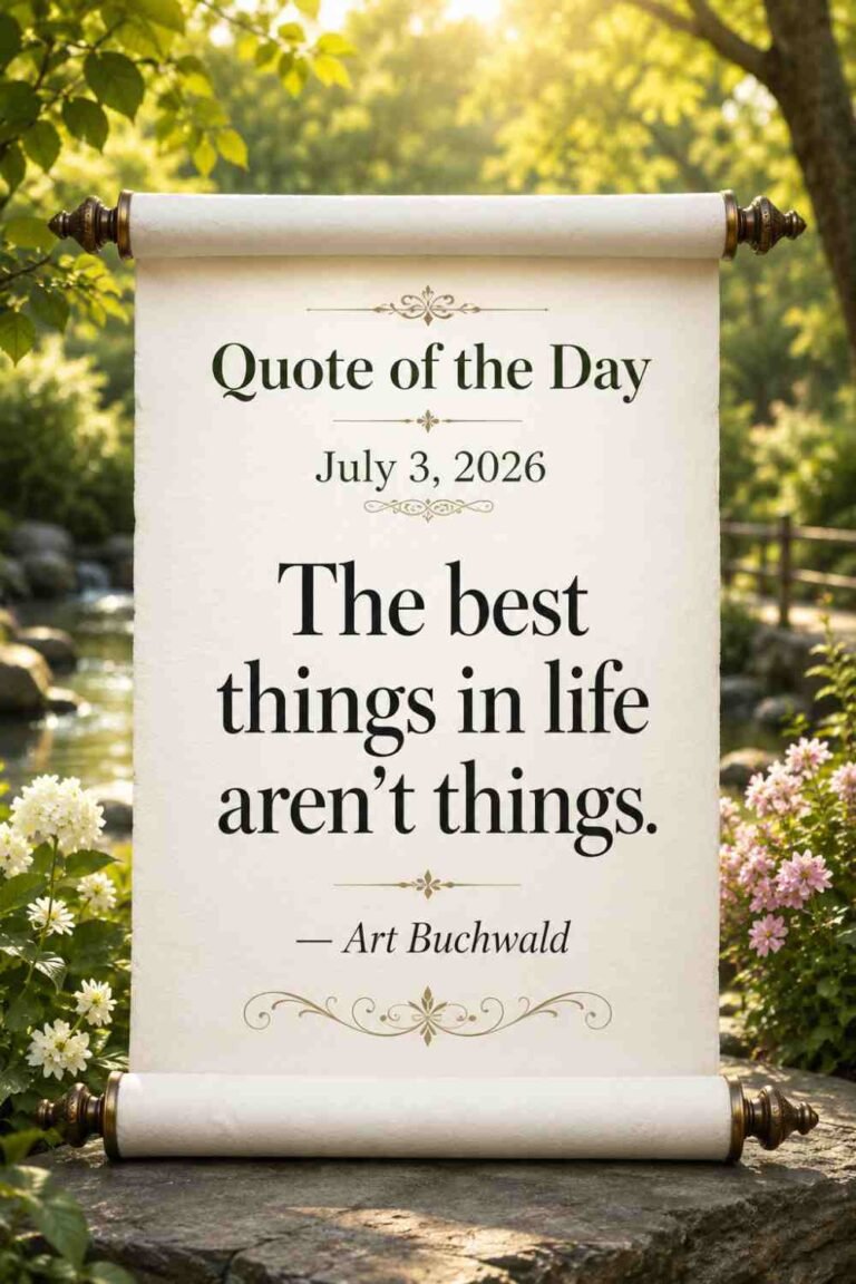 Today's Quote of the Day from Art Buchwald - July 3rd 2026