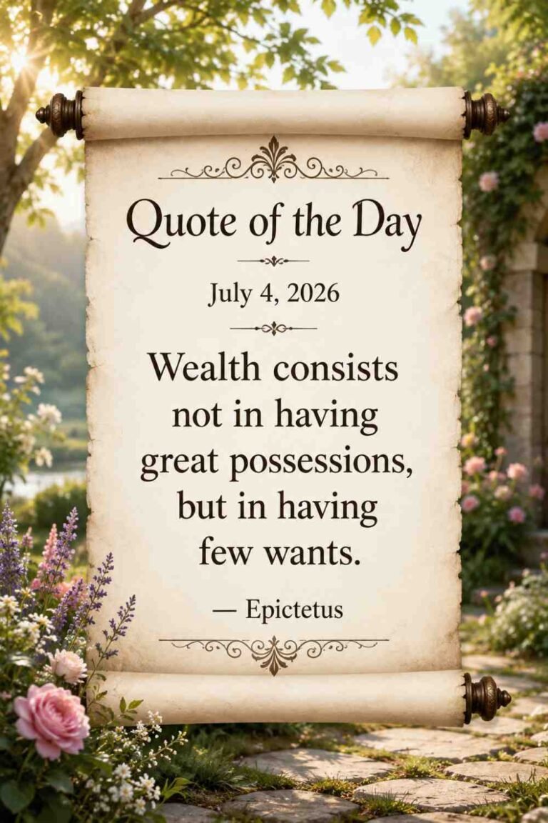 Today's Quote of the Day from Epictetus - July 4th 2026