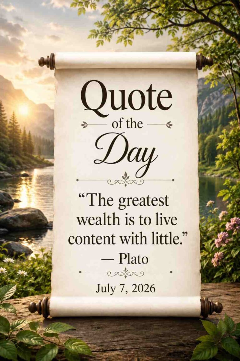 Today's Quote of the Day from Plato - July 7th 2026