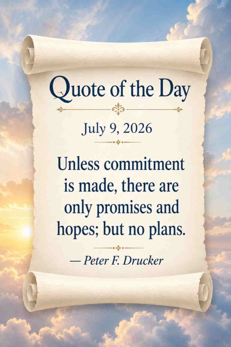 Today's Quote of the Day from Peter Drucker - July 9th 2026