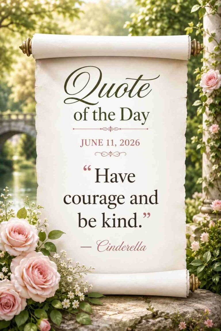 Today's Quote of the Day from Cinderella - June 11th 2026